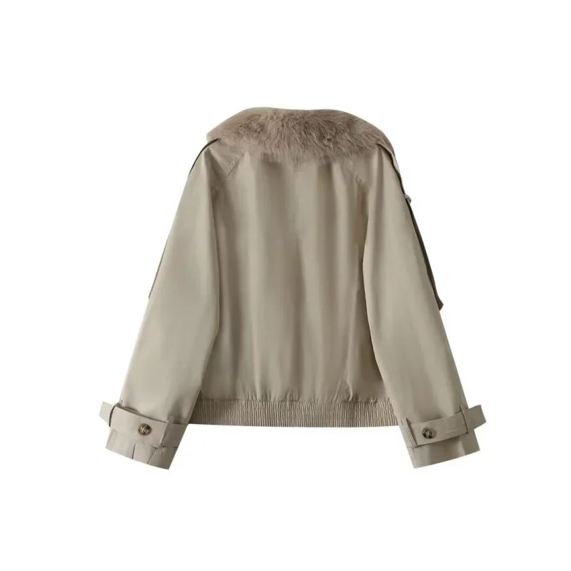 

Пальто, женская верхняя одежда, теплая женская уличная одежда, топы, осенняя свободная ветровка, кардиган, куртка с воротником из искусственного меха, женская короткая