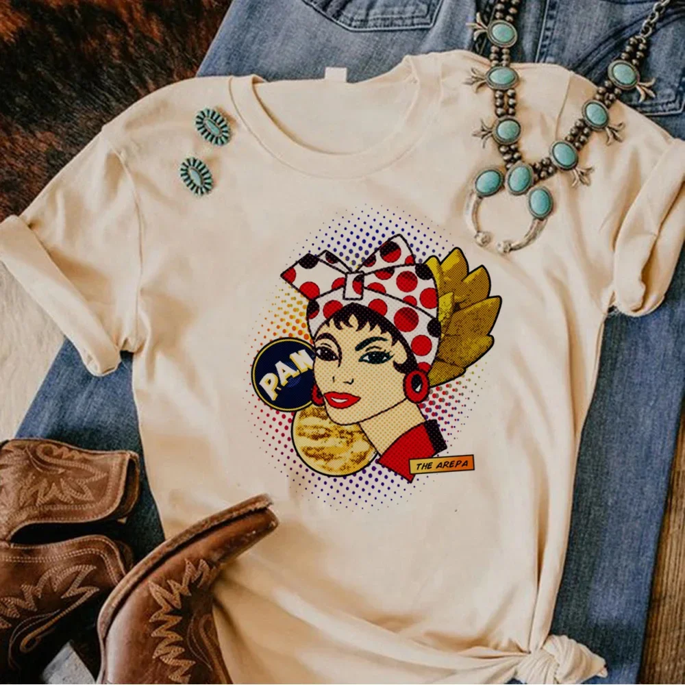 Venezuela tshirt donna manga streetwear Tee girl designer graphic comic abbigliamento