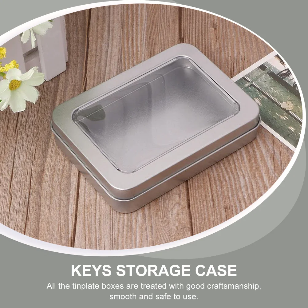 

4Pcs USB Flash Drive Storage Container Tinplate Organizer Case Keys Jewelry Craft Box USB Storage Case
