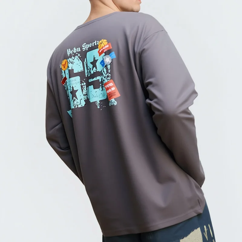 

Veidoorn Autumn Men's Long Sleeve Workout T-Shirt Moisture Wicking Quick Dry Fitness Tees for Gym Training Running Sports Tops