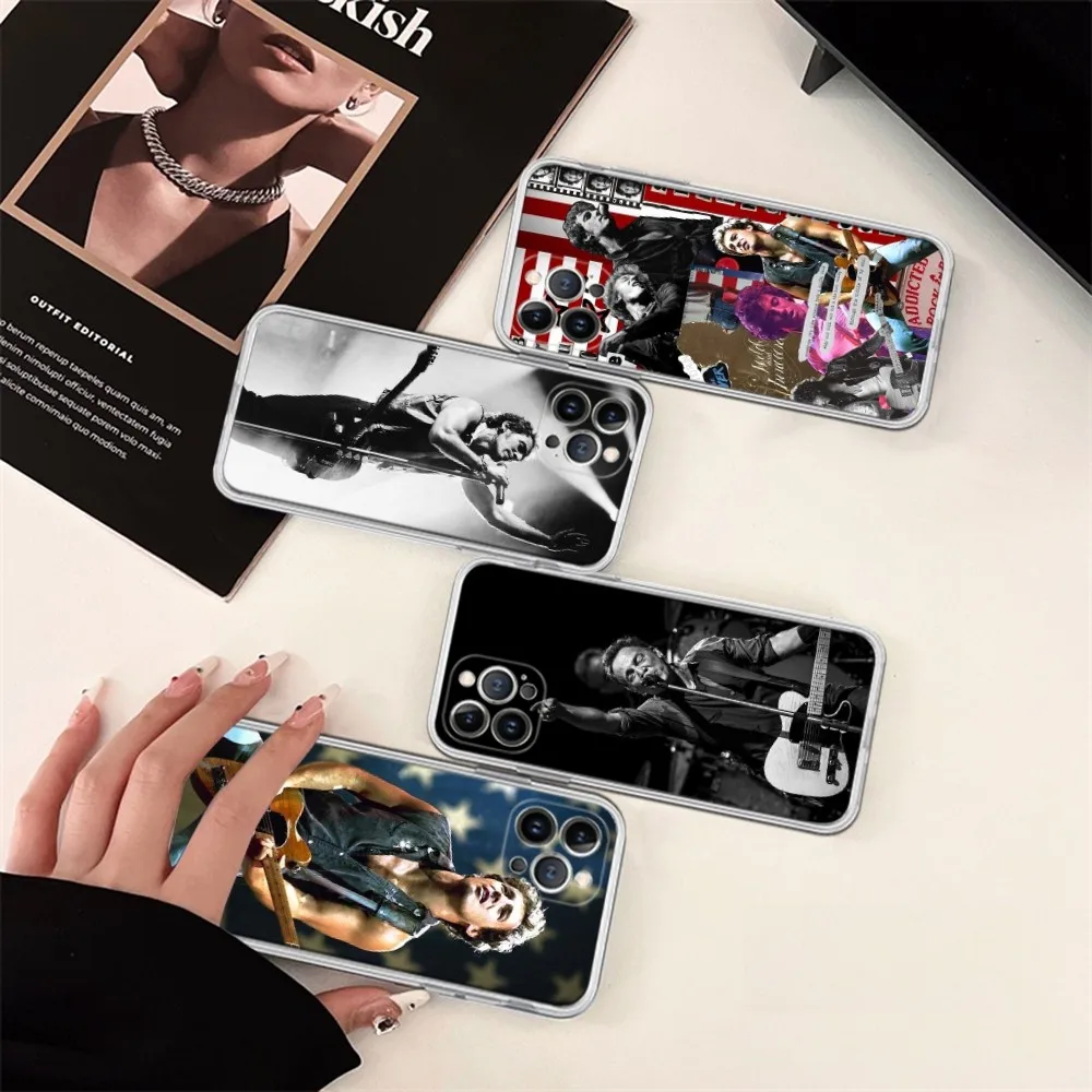 Bruce Springsteen Guitar Phone Case Silicone Soft For Iphone 16 15 14 13 12 11 Pro Mini XS MAX Plus X Cover