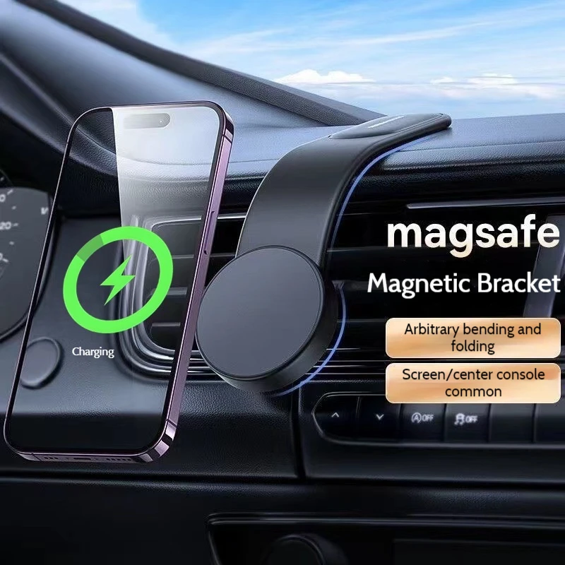 

Magnetically-Loaded Mobile Phone Bracket Magsafe15w Wireless Charging Navigation Car Mobile Phone Bracket