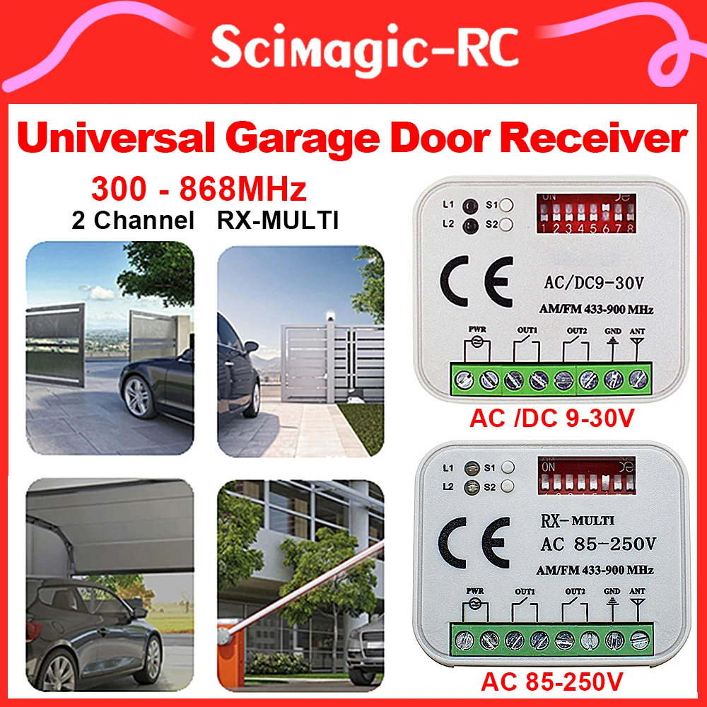 universal tuya wifi receptor de porta de garagem interruptor de frequencia rx multi transmissor para vida inteligente alexa google home 300868mhz 01