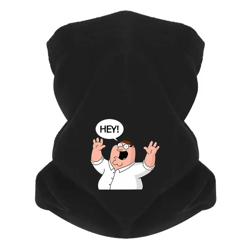 Peter Griffin waving speech bubble Hey Men Windproof Scarf Mask Neck Gaiter Hat Women cap Headgear Outdoor Keep Warm Winter Mult