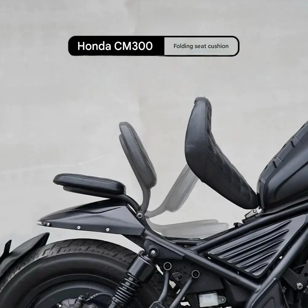 For HONDA Rebel CM300/500 modified folding rear seat single seat cushion hidden double seat short tail black warrior accessories
