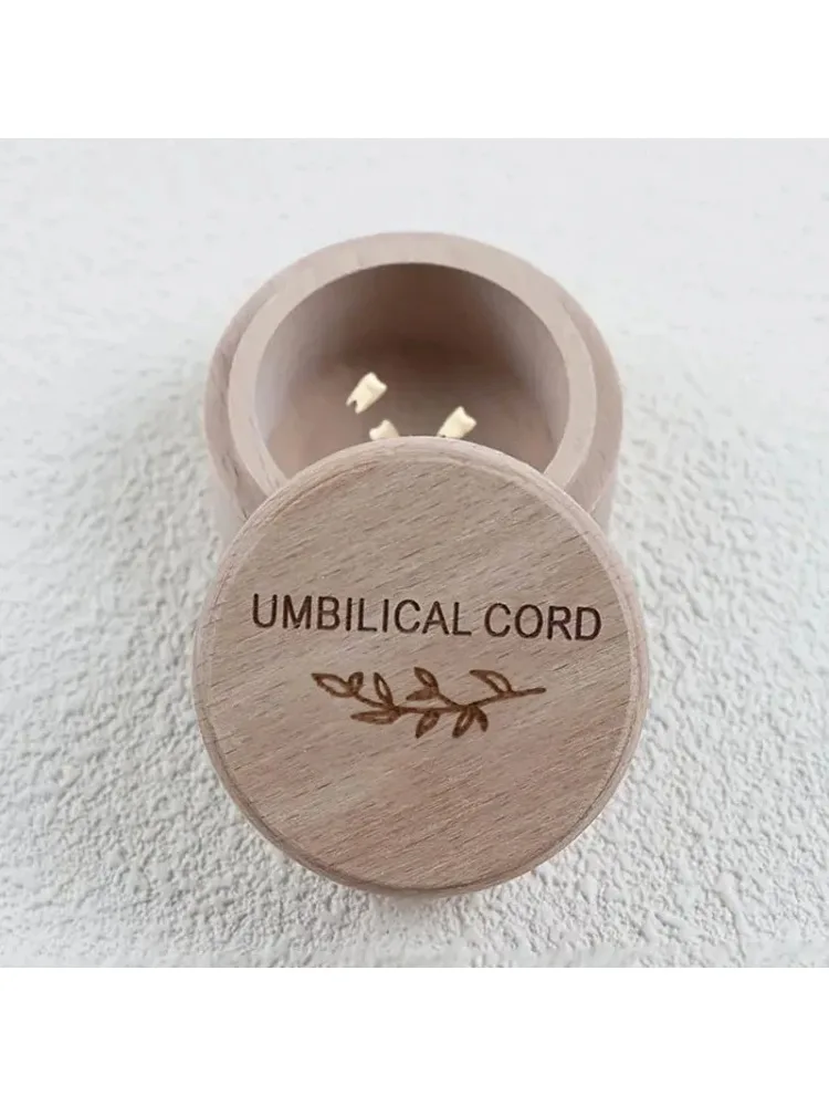 Holz Baby Fetal Haar Zähne Nabelschnur Memorial Box Geschnitzte Memorial Box Neugeborenen Taufe Baby Geschenk Nabelschnur Box – Detail 4