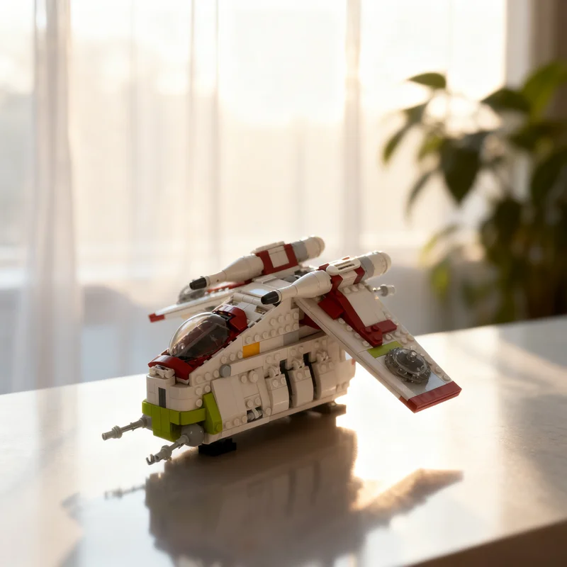 

603pcs MOC Midi Republic Gunship LAAT Star Battle Model Building Blocks Architecture Toys Christmas Gifts Education Kids Brick