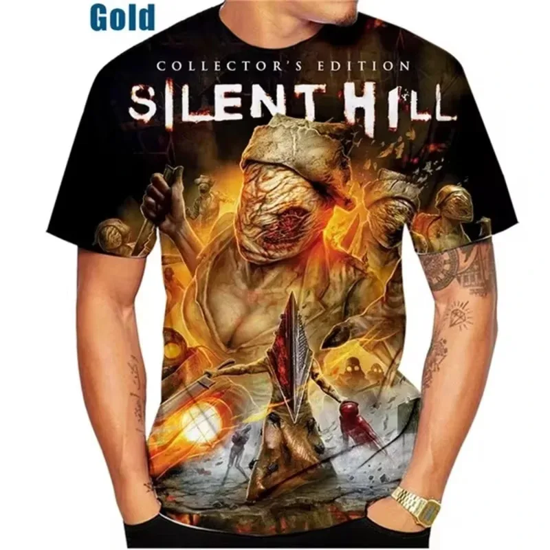 

Popular Horror Game Silent Hill 3D Printed Tshirt Men Women Casual O-neck Tops Harajuku Hip Hop Streetwear Unisex Short Sleeve