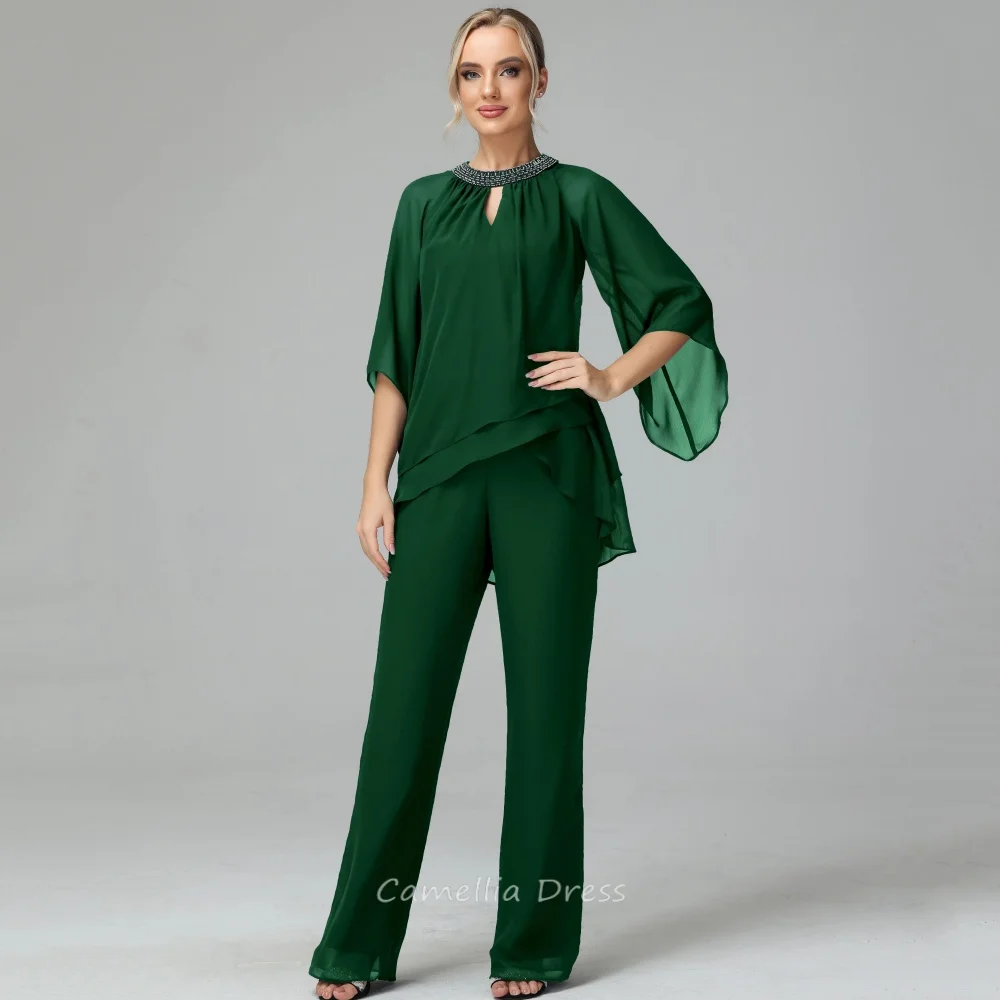 

Шифоновое платье из двух частей по индивидуальному заказу для женщин, наряды для гостей, элегантное вечернее платье для матери невесты