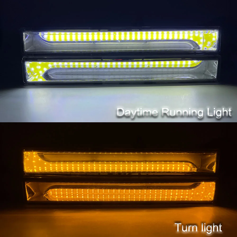 Car COB LED Turn Light General Daily Running Lights Bar Driving Lamp 180X41X26.5MM Universal A Pair