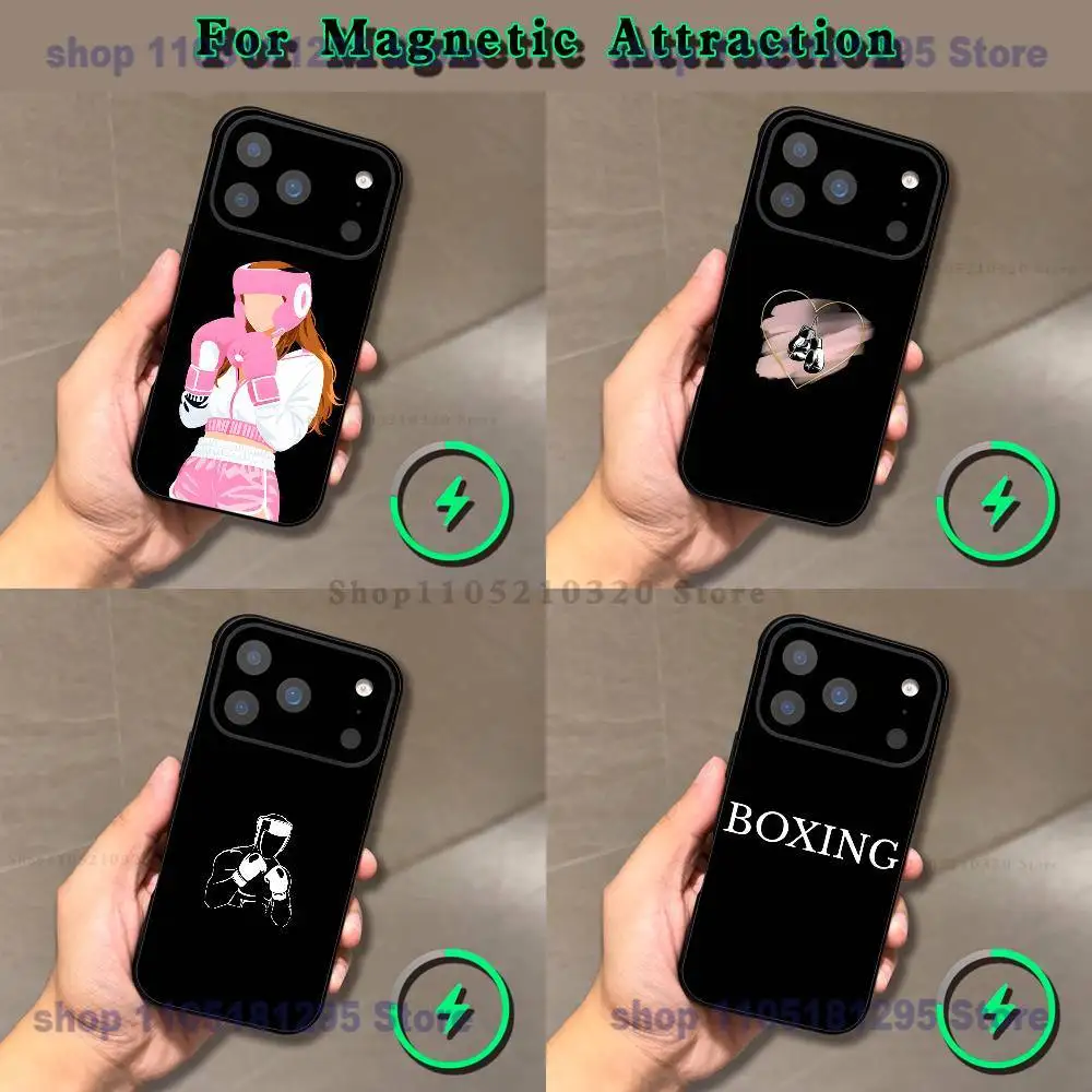 Strong Boxing Gloves Sport For iPhone 18 17,16,15,14,13,12,11Plus,Pro,Max Mini For Magsafe Magnetic Wireless Charging Phone Case