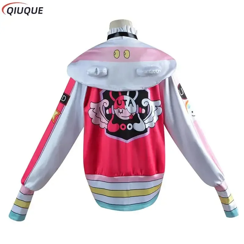 Film anime Red UTA costume cosplay parrucca auricolare donna cappotto quotidiano vestito Halloween Natale Carnevale festa vestito