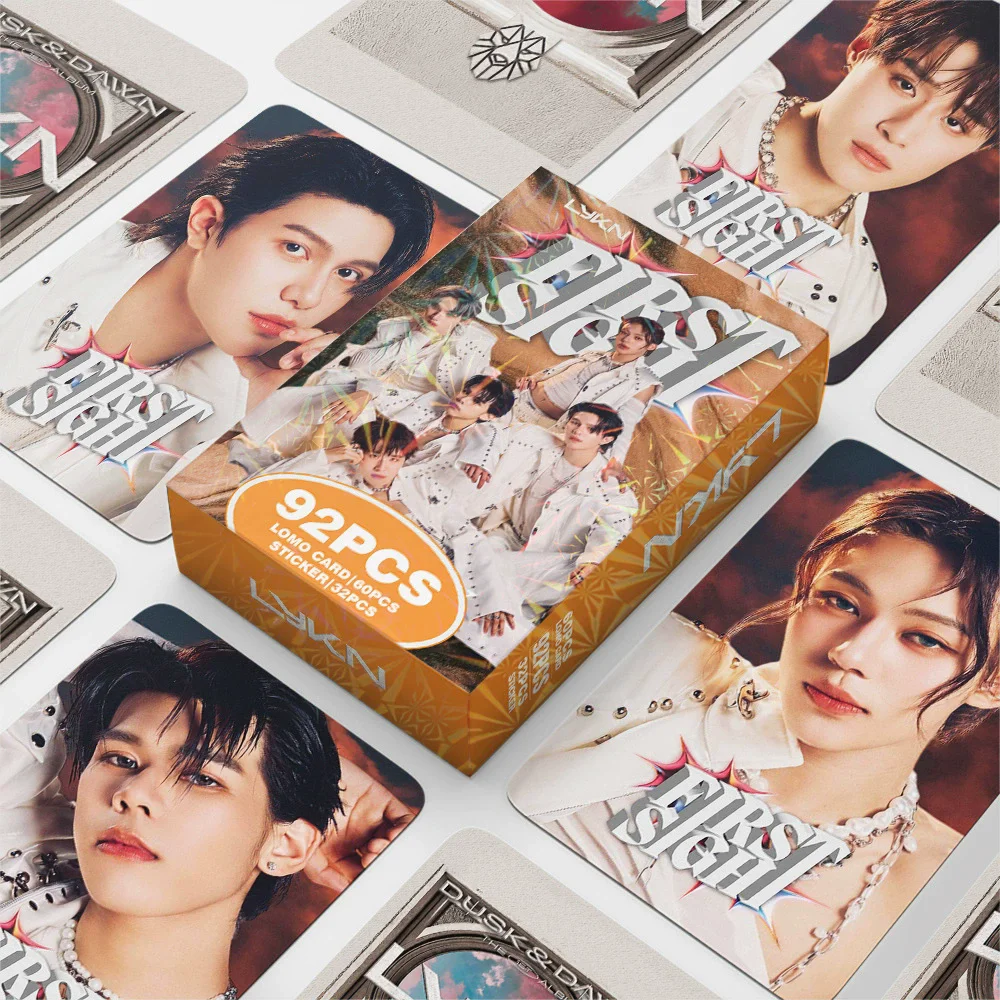 92 Pcs/Set Thai Boyband LYKN Laser Lomo Card William Lego Tui Hong & Nut HD Photocard With Stickers Fans Gift