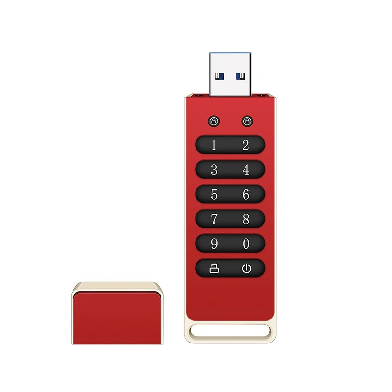 

FULL-Secure USB Drive, 128GB Encrypted USB Flash Drive Hardware Password Memory Stick with Keypad USB 3.1 Disk Flash