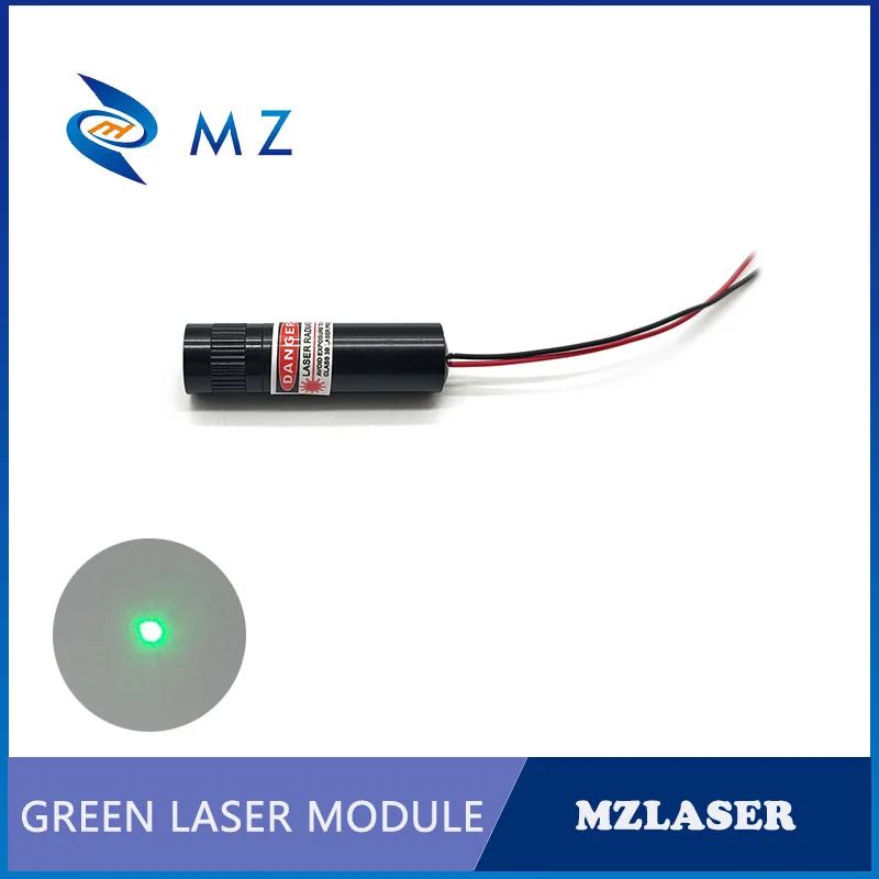 Hot Selling Compact Adjustable Focusing 520nm 1mw Lower Power Class II 3V 5V 12V 24V Green Dot Laser Diode Module Industrial