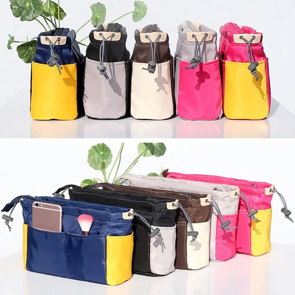 Portable Insert Bag New Nylon Multi-Pocket Makeup Cosmetic Bag Lager Capacity Linner Bag Handbag