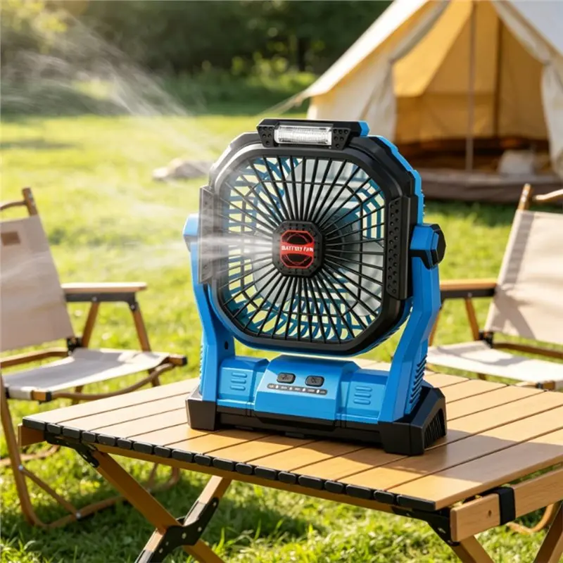 Simple Replacement Hanging Ceiling Fan With Lights Rechargeable Camping Fan 4 Wind Speeds Multifunctional