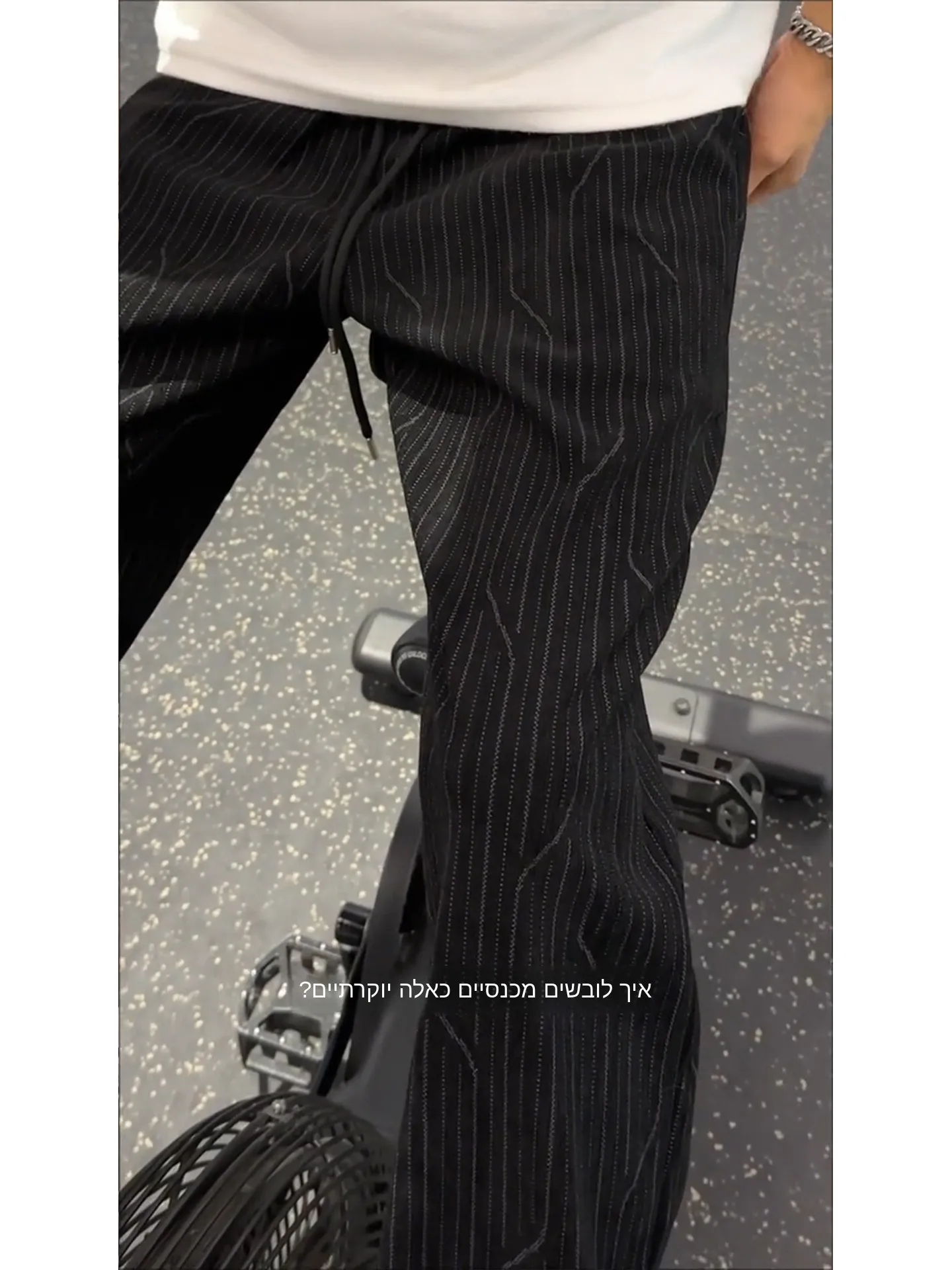 Black Textured Wave Pattern Men's Casual Pants Summer Patchwork Bell Bottoms Cleanfit Straight Leg Trousers Breathable Slimming