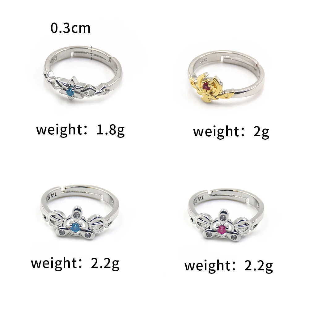 Game Genshin Impact Ring Cosplay  Diluc Albedo Ganyu Xiao Characters Adjustable Rings For Men Open Ring Women Jewelry Accessory view 6
