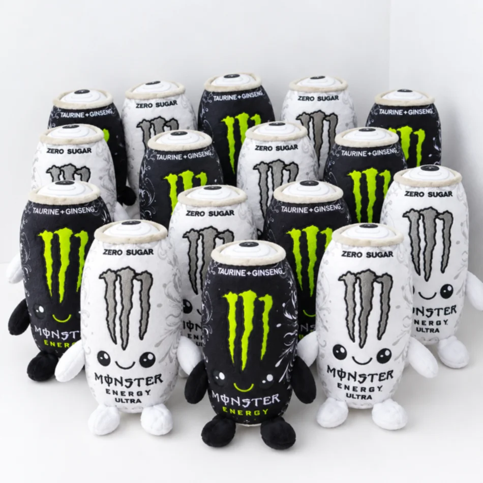 Energy Drink Can Shaped Plush Toy Zero Sugar Ultra White Beverage Bottle Stuffed Doll Soft Pillow Desktop Ornament Birthday Gift