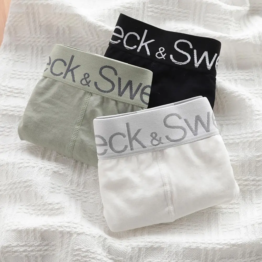 

Мягкие хлопковые трусы для мужчин. Мужское дышащее треугольное нижнее белье. Трусы с широкими полями. Однотонная буква на каждый день.