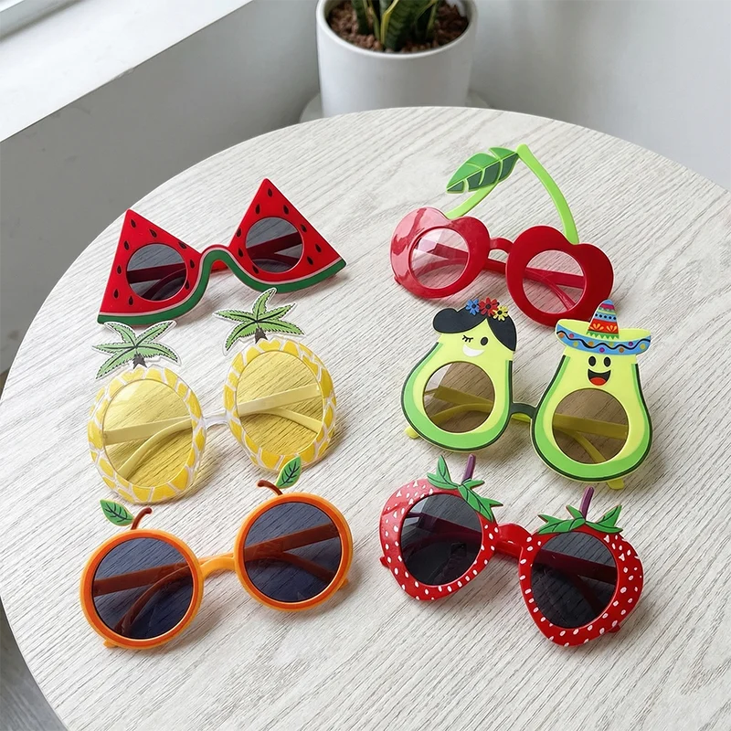 1/6pcs Fruit Eyeglasses Pineapple Sunglasses Luau Party Sung
