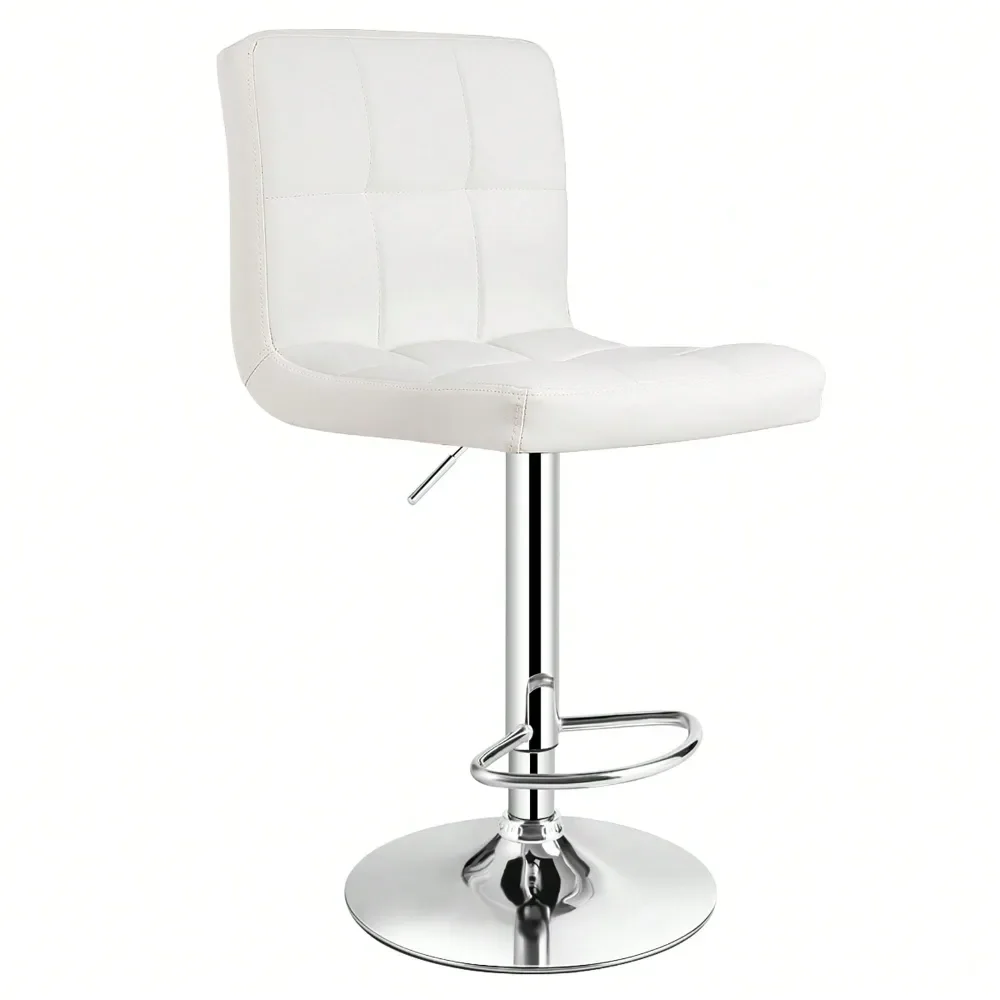 

Adjustable Bar Stools PU Leather Swivel Kitchen Counter Pub Chair