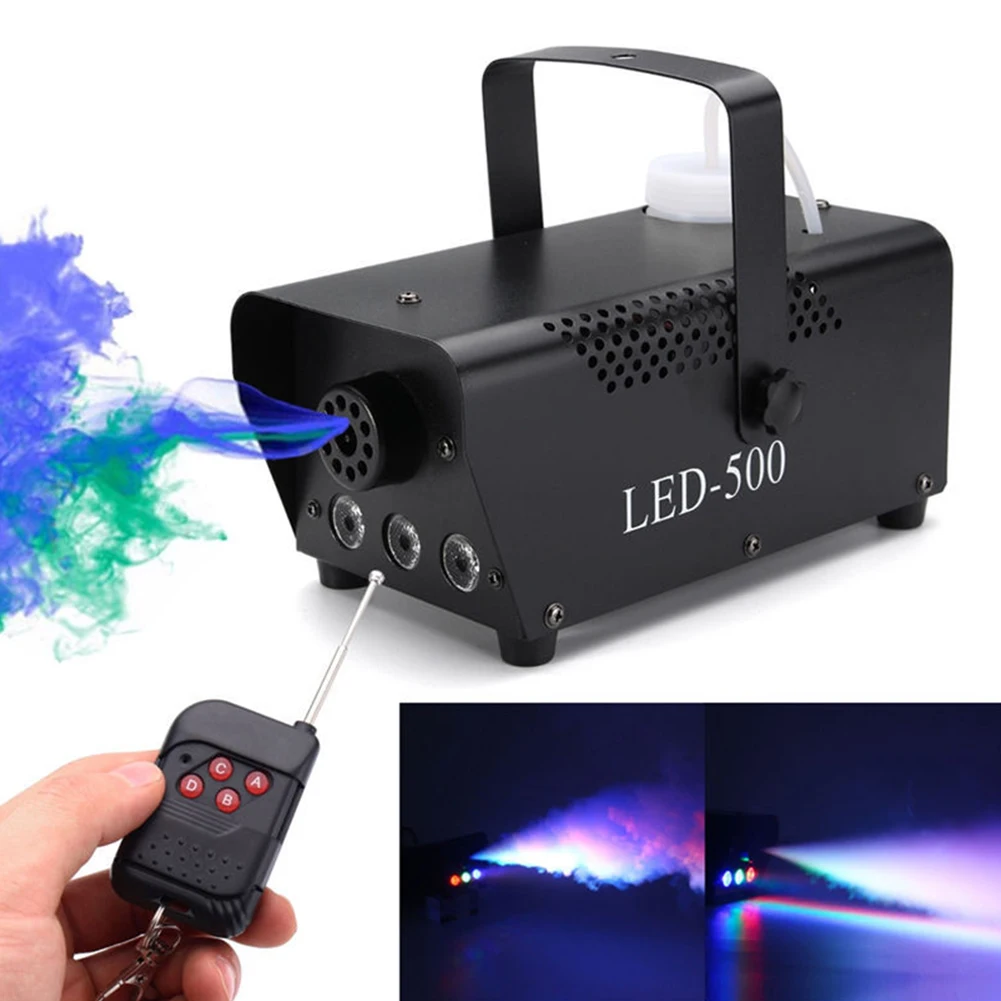 Nuova macchina a colonna d'aria a LED 500W con telecomando Wireless Stage Fog Machine Fogger Stage Ejector per Party DJ