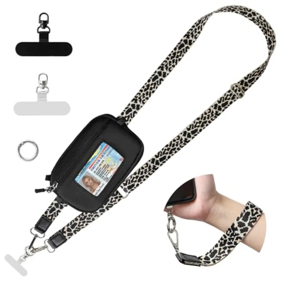 

Ремешок-кроссбоди для телефона с кошельком, регулируемый, с отстегивающимся ремешком на запястье, для женщин и мужчин