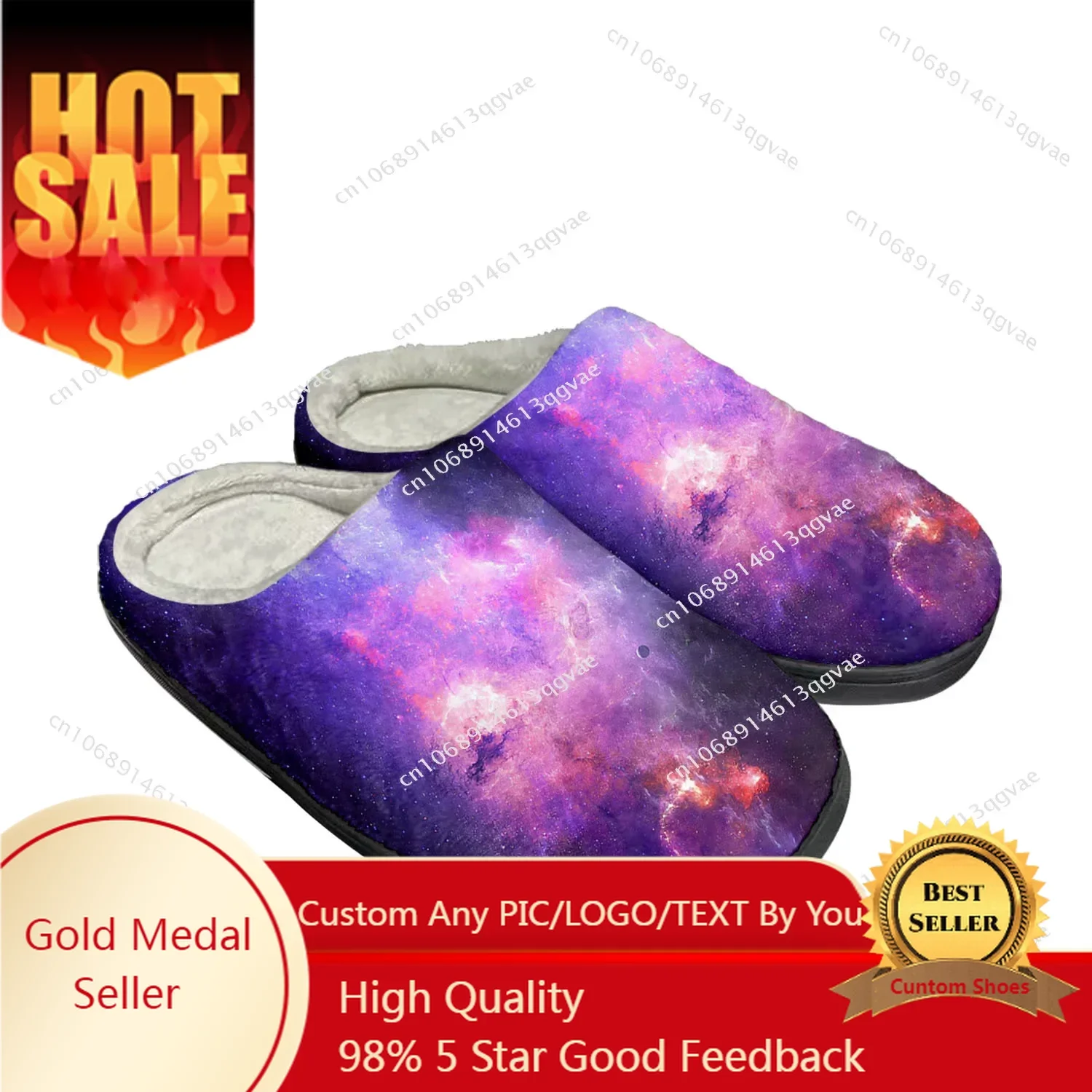 

Galaxy Celestial Home Cotton Slippers High Quality Mens Womens Plush Bedroom Casual Keep Warm Shoes Customized Thermal Slipper