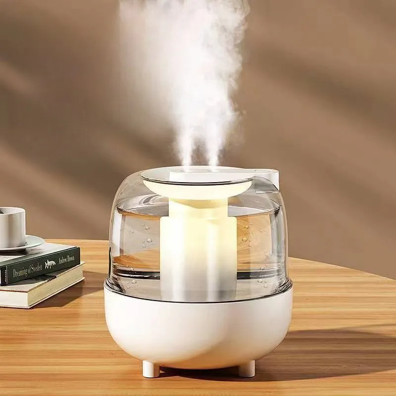 

DS Intelligent 4L ультразвуковой увлажнитель воздуха большой емкости с атмосферным освещением и двухступенчатой регулировкой для дыхания/сонного здоровья Hum