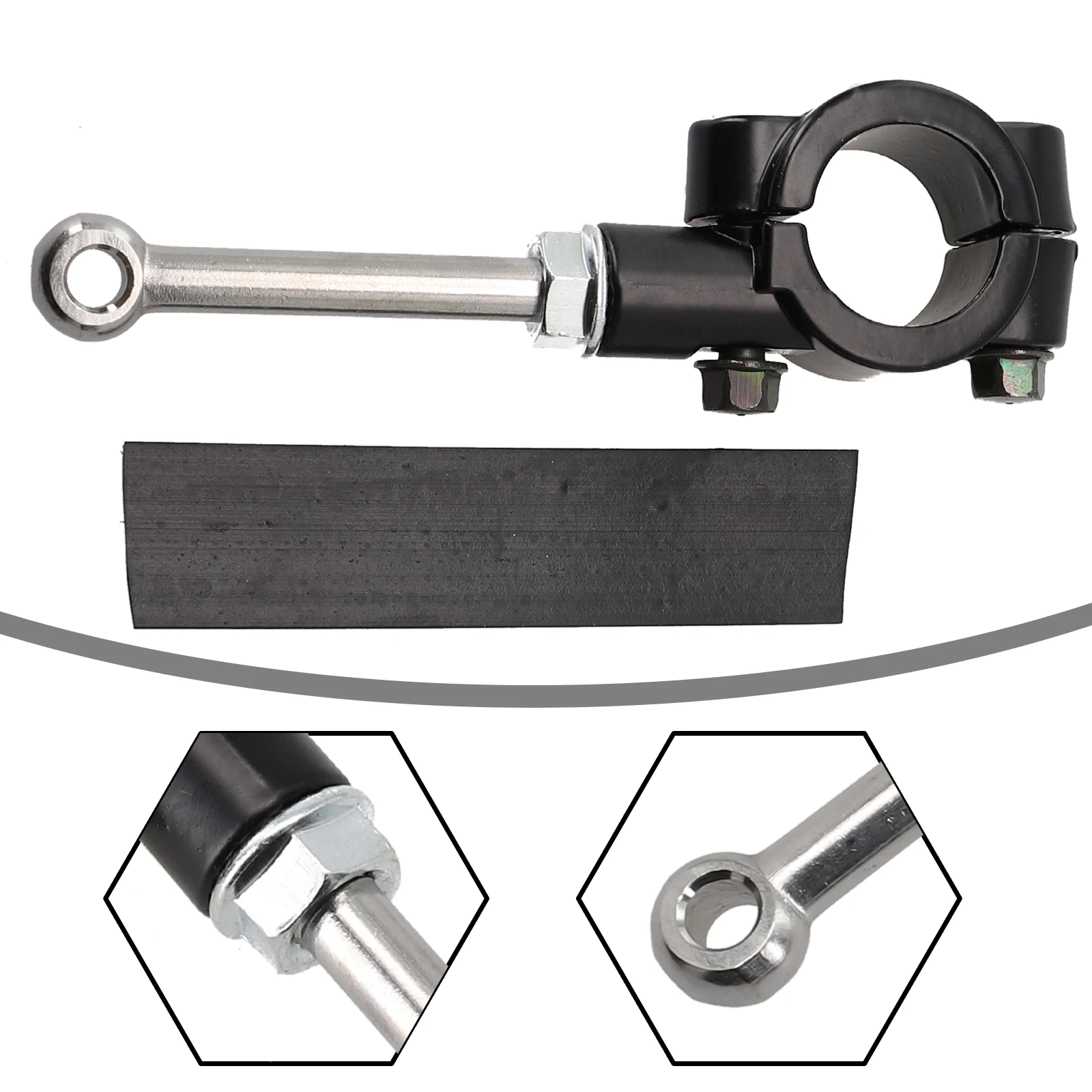 

Support Bar Motorcycle SideStand ABS+Metal Black Side Stand Extension 70G Motorcycle Parts Accessories For 20-23mm Kickstand