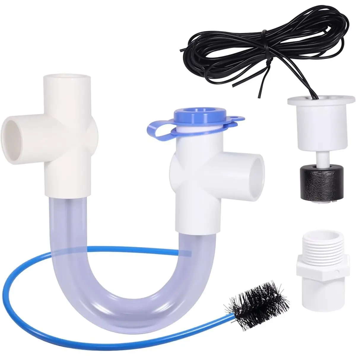 【50% OFF】Condensate Trap with Built-in Overflow Switch for HVAC Systems & Air Conditioner,3/4 Inch Standard PVC U Trap