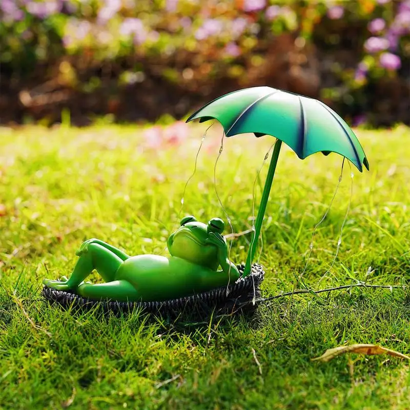 

resin patio lawn decoration desktop balcony home furnishings cartoon animal frog statue garden Creative Frog Outdoor Craft Gnome