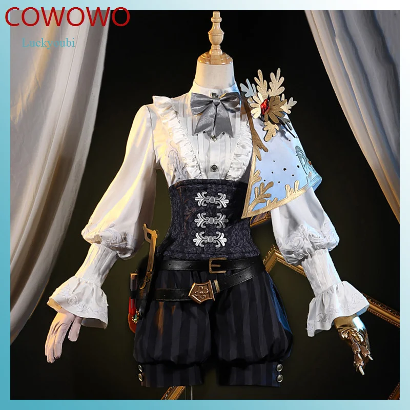 

COWOWO Edgar Valden Cosplay Identity V Role Costume Painter Edgar Valden Golden Ratio Suit Set Shirt+Pumpkin Pants Uniforms