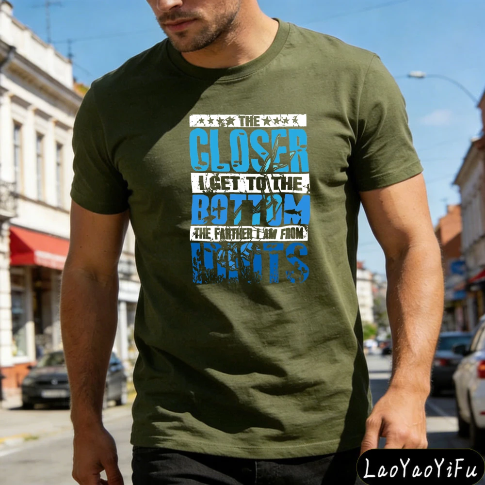 Closer I Get To The Bottom The Farther I Am From My Roots Summer Men T-Shirt Casual Graphic Streetwear Style for Daily Wear