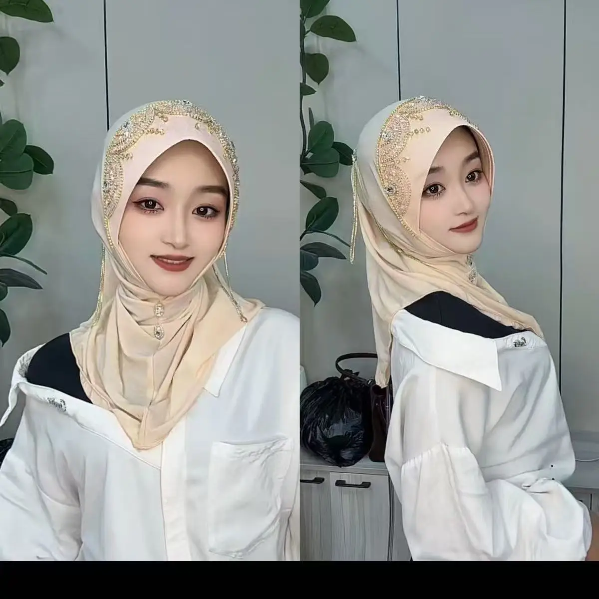 

Абайя, хиджаб, мусульманский женский платок, кружевной головной убор, роскошный шарф с кисточками, малайзийский молитвенный платок, куфи, исламский тюрбан, Саудовская Аравия 05480