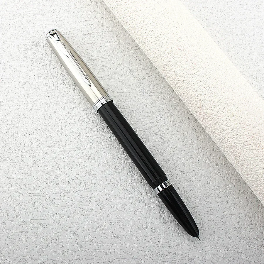 

Перьевая ручка JINHAO 86, серебряный колпачок с зажимом, классическая чернильная ручка, студенческие офисные, бизнес-школьные письменные принадлежности, канцелярские принадлежности PK 9019