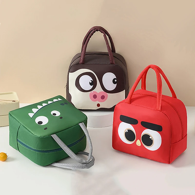 Cartoon Handheld Bento Lunch Bag Waterproof Oxford Cloth Aluminum Foil Lunch Box Insulation Bag