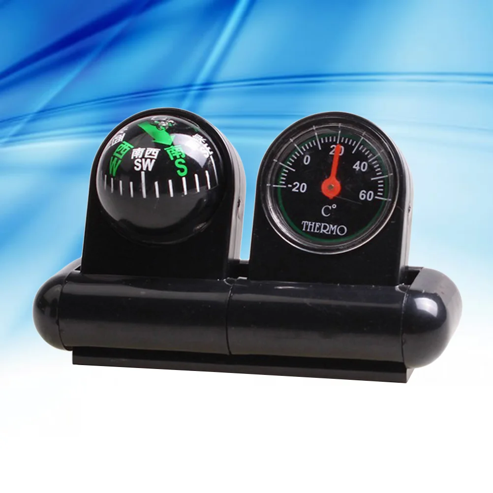 Multi-functional Car Auto Vehicle Navigation Compass Thermometer Car Accessory (Black) auto compass car navigation