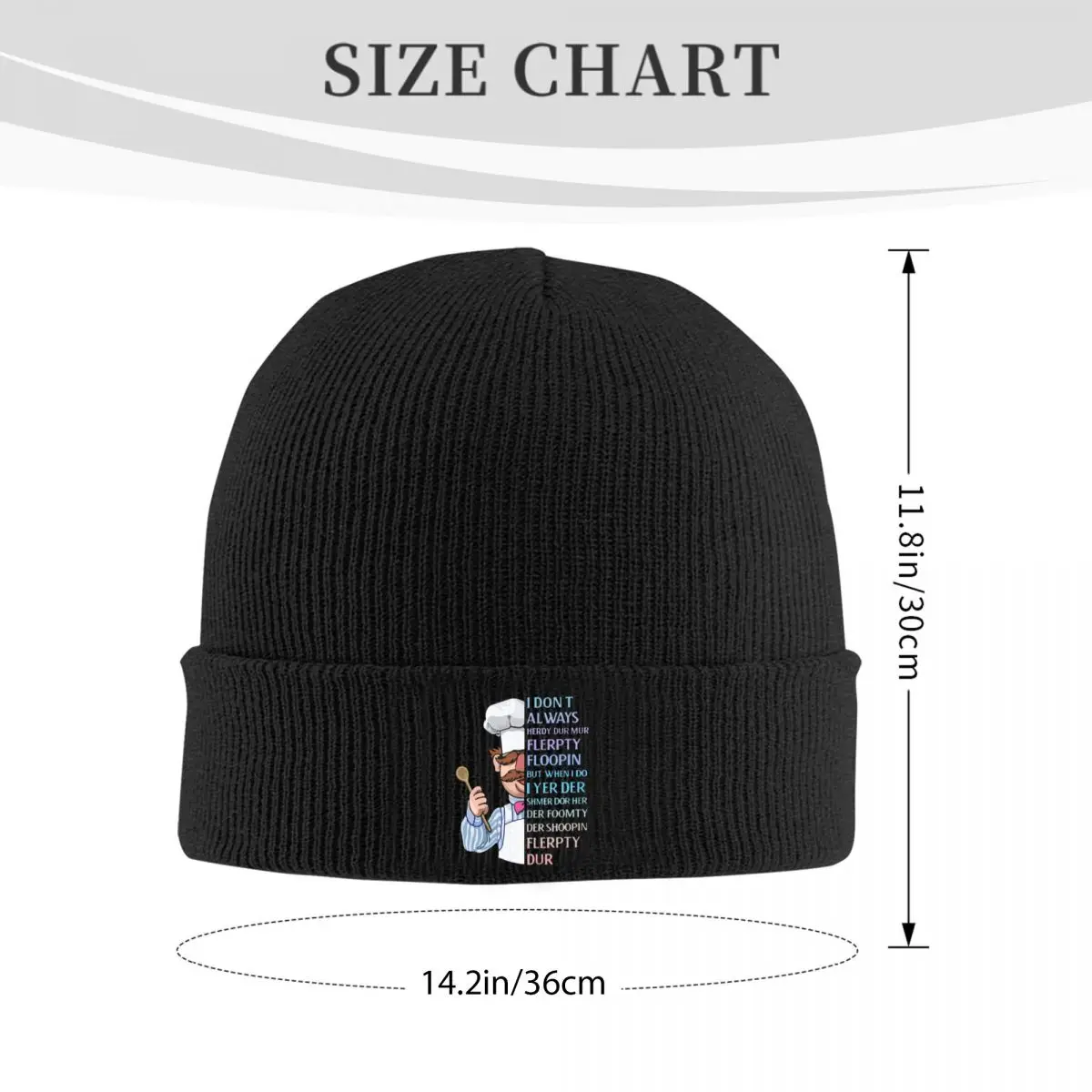 The Swedish Chef - I Dont Always Herdy Dur Mur Warm Knitted Cap Winter Knit Bonnet Hat Skullies Beanies Hip Hop Caps for Unisex