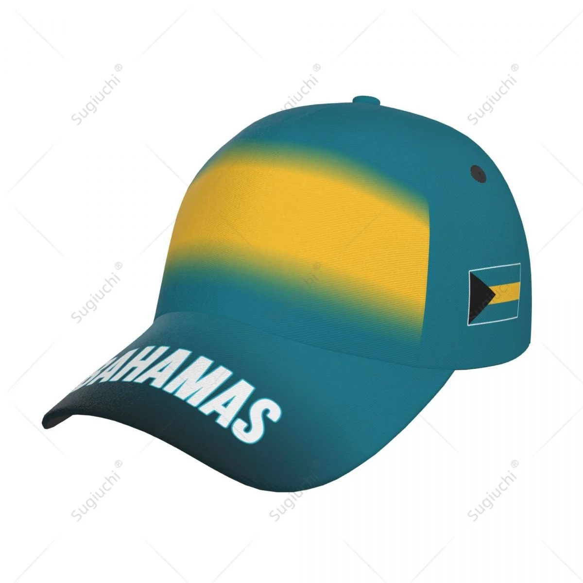 Unisex Baseball Cap Hat Bahamas Flag Gradient Color 3D Printing for Tennis Outdoor Bike Bicycle Golf Baseball Sports Fans