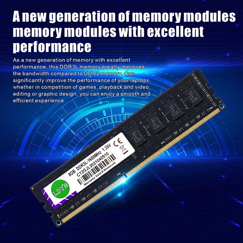 Memory Desktop RAM DDR3 DDR3L 4GB 8GB 16GB PC3-1066 1333 1600MHz PC3L-10600 12800 DIMM 1.35V NON- ECC BLACK Memoria Ram