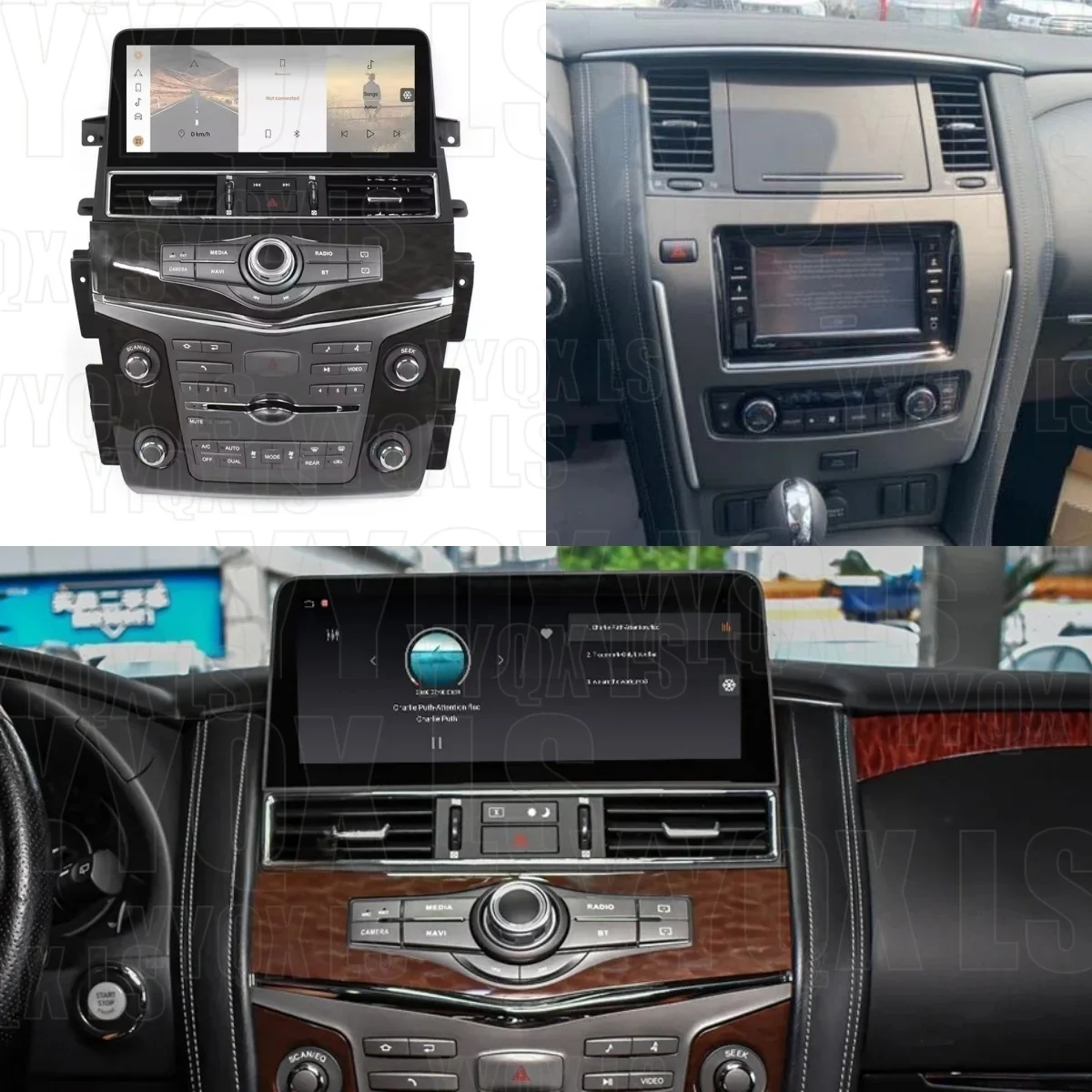 CarPlay Android14 For Nissan Patrol Armada Y62 Infiniti QX80 2011-2022 Car Multimedia Video Player Radio GPS Navigation 4G WiFi