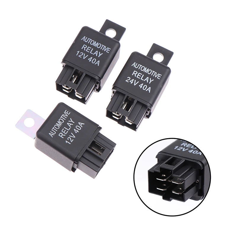 1Pc Car Relay 12V 24V 40A 40 AMP Car Automotive Van Boat Bike 4 Pin SPST Alarm Relay Auto Replacement Parts