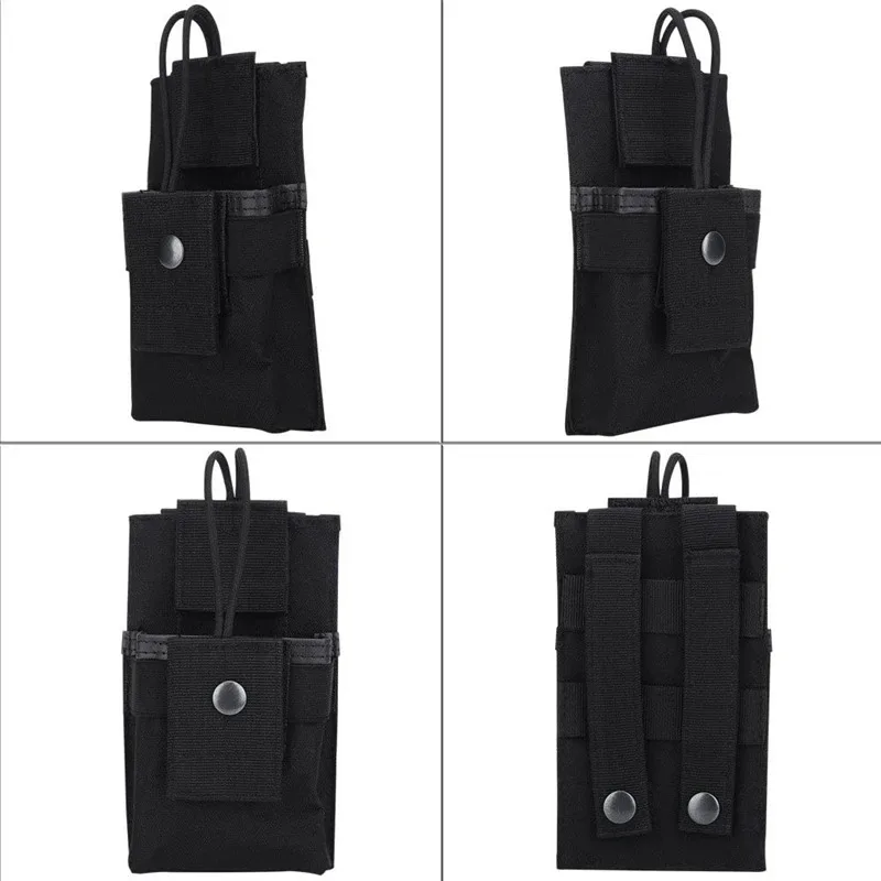 Molle Short Radio Pouch Nylon Molle Tactical Radio Holder Case for BaoFeng UV-5R UV82 (T) Walkie Talkie Case Multicam Pouch