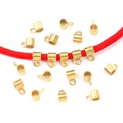 20pcs/lot Stainless Steel Hole 4mm Gold Round Charm Pendant Connectors Bracelet Beads Diy Earrings Bracelet Jewelry Findings