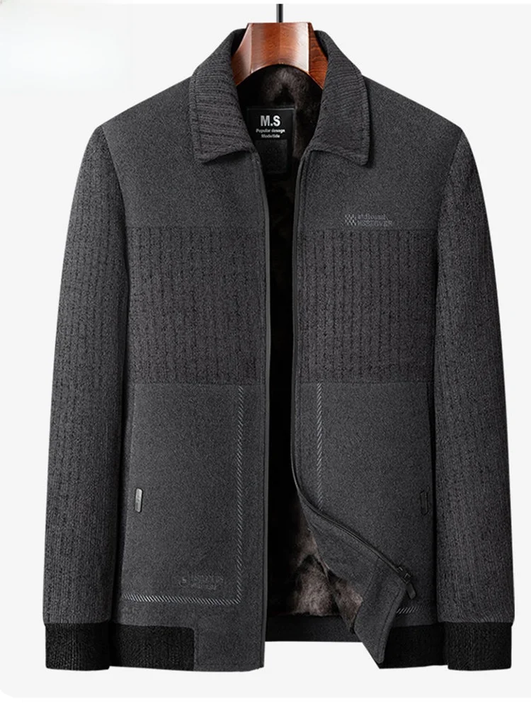 

Мужская хлопковая куртка на подкладке Thiened Fce с теплым воротником, зимняя новая одежда для папы, подставка из полиэфирного волокна TUCANO