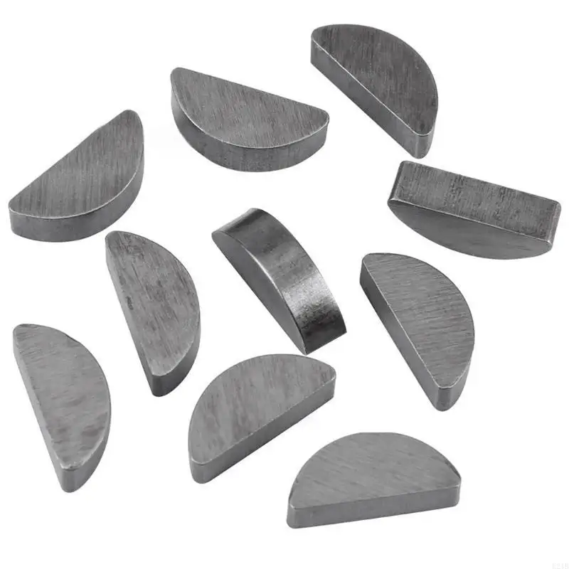 Carbon Steel Woodruff set Stable Half Moon Keys Metal Disc Spring Assortment 80pcs for Secure Coupling in Machinery