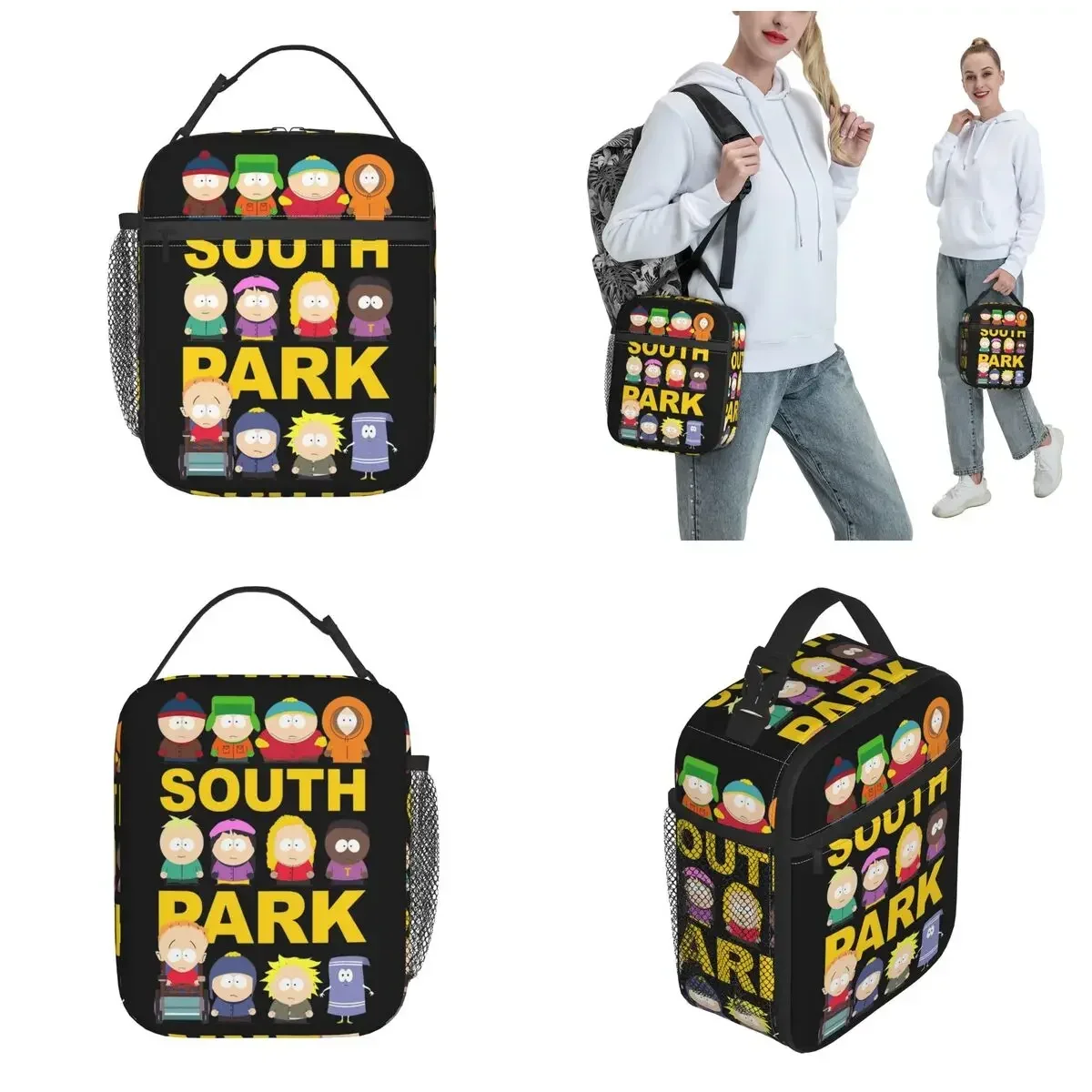 Southparks Insulated Lunch Bag Thermal Lunch Container Large Tote Lunch Box Food Storage Bags School Travel